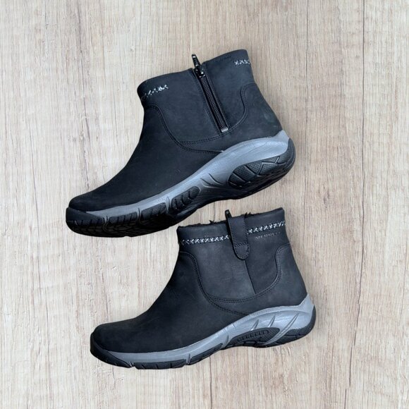 Merrell Boots Womena 6.5 Encore 4 Bluff Side Zip Winter Ankle Boot J003616 Black - Picture 2 of 9